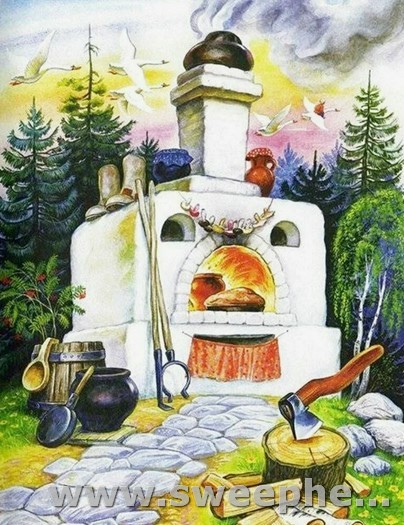 Сказочная картинка Русской печки